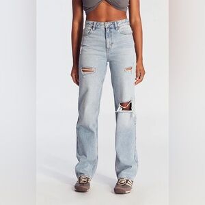 Pacsun '90s Boyfriend Jeans Ripped Light Indigo NWT